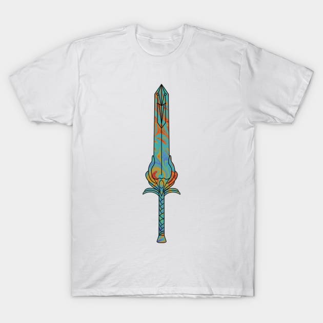 Rainbow tie dye  Sword - inspired by She-ra and the princesses of power T-Shirt by tziggles